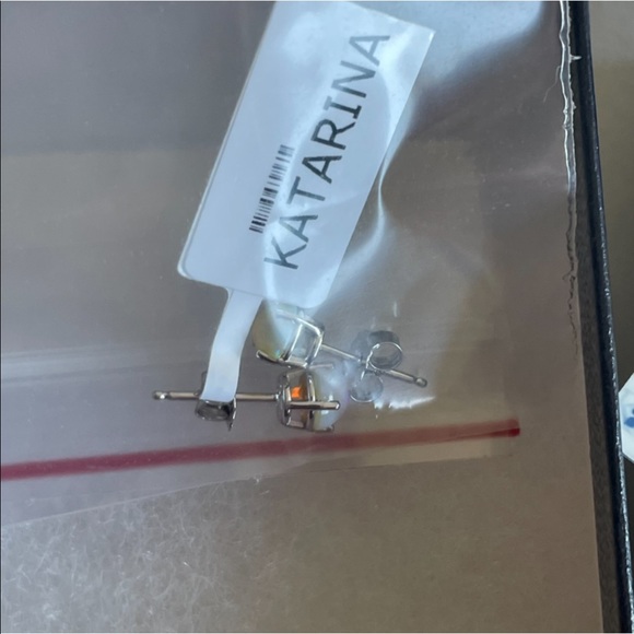 Katarina 5MM Opal Earrings in 14k White Gold - Picture 3 of 3